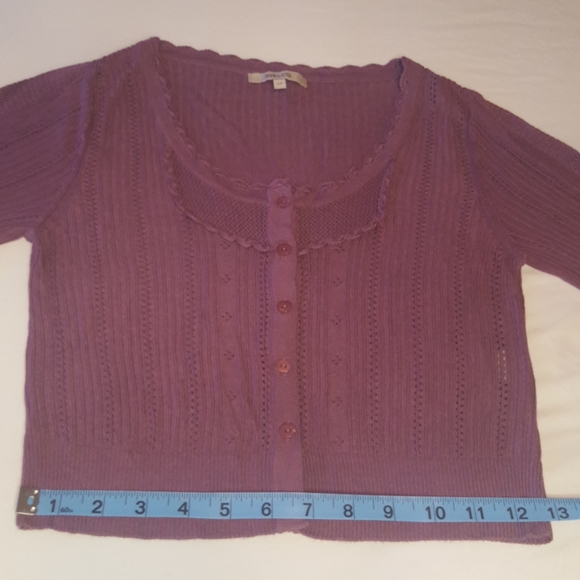 RW&CO. Purple Cardigan, Small - Picture 9 of 13
